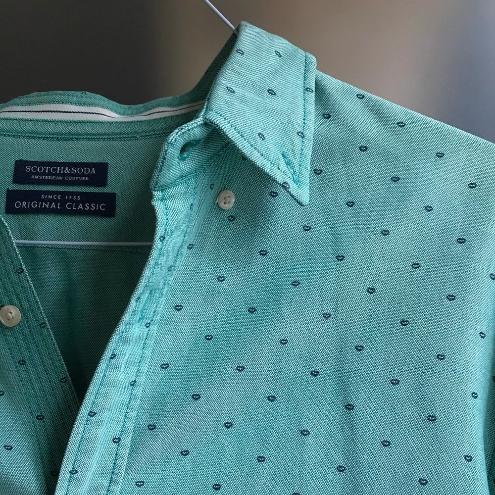 Scotch & Soda XL Green/Turquoise Button Down